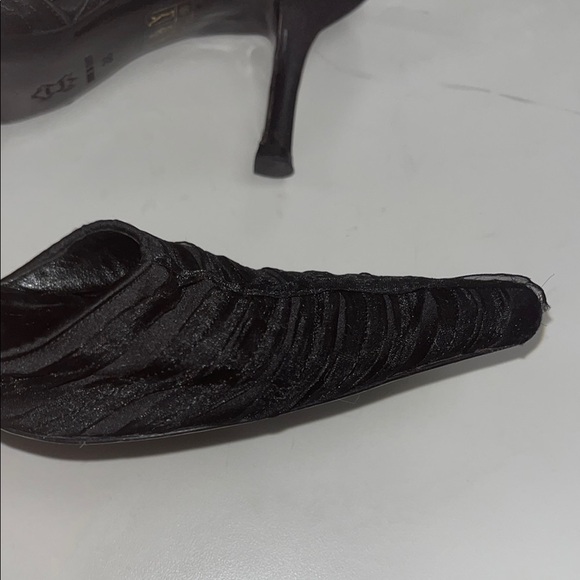 La Perla women’s size 38 Elegant Black sling back Heels / preowned/ vintage look - Picture 3 of 12